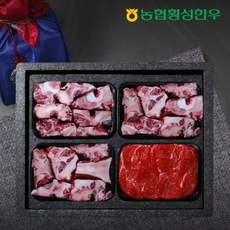 [농협횡성한우] 1등급 어사품 사골보신세트 잡뼈3kg+장조림 500g, 1