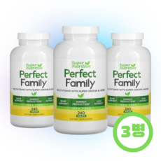 슈퍼뉴트리션 슈퍼이뮨 퍼펙트 패밀리 종합비타민 철분 무함유 240정, 3개