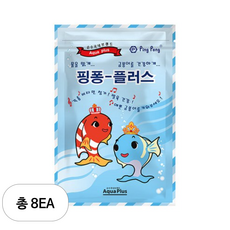 아쿠아플러스 핑퐁플러스 금붕어 사료, 250g, 8개