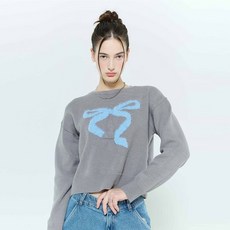 LARTIGENT 정상가 77800원 리본 믹스 니트 L6 RIBBON MIX KNIT (GRAY)