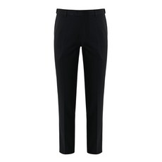 바쏘옴므바지 ﻿바쏘옴므 블랙 허리밴드 추동 바지 겨울 슬랙스 WSW4GP45A -3990