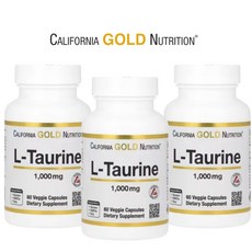 캘리포니아 골드 L 타우린 1000mg 60 베지캡슐 아미노산 CGN Taurine 3개