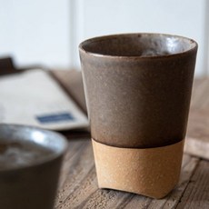 [수산가마] 미노 도자기 브랜치 시리즈 빈티지 녹차 찻잔 술잔 물잔 물컵 L 3종 택1, 옵션01.바닐라_71191778