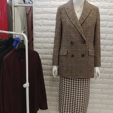 Enc NC02 브라운 헤링본 재킷 ENJK04T02O