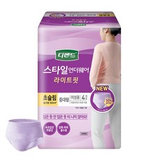[체험팩]디펜드 스타일 언더웨어 라이트핏 여성 중대형 4매X1팩