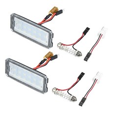 X AUTOHAUX 피아트 500C 카브리올레 20072016용 500 20072011 20142016용 LED 번호판 조명 자동차 번호 램프 오류 없는 교체 화이트 라이트 1쌍, X AUTOHAUX 피아트 500C 카브리올레 2007, 1개