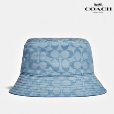 코치 시그니처 쳄브레이 버킷 모자 C4041 면세점 매장 상품 Chambray Bucket Hat