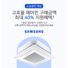 소상공인40%지원 삼성 천장형 냉난방기 시스템 에어컨 1등급 30평 WHIIN, AC110CS4FBH2SY (30평형삼상), AC110CS4FBH2SY, 2024년
