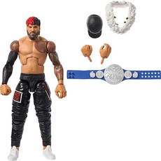 정품++ 마텔 Mattel WWE 지미 우소 탑 피크 엘리트 컬렉션 액션 피규어 관절 및 실물 같은 디테일 교체 가능한 액세서리 15.2cm(6인치)