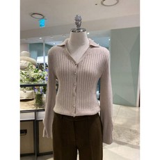 [현대백화점]ZOOC(쥬크)(Z204KSL012)브이칼라넥 골지니트가디건