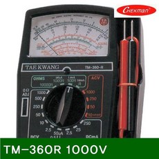 W00F784L 테스타기 아날로그 1EA 테스터기 1000V 20㏁ TM-360R 측정공구