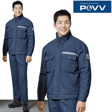 A-의류 (추동 J-812점퍼 P-412바지 P-910바지 3종 별매 블루 M~4XL 겨울 방한 상의 하의 청지 작업복 방한복 파브)