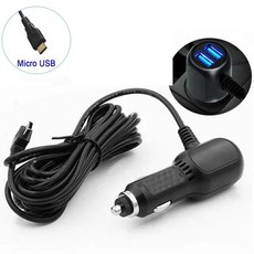 DVR 충전 케이블 대시 캠 자동차 미니 USB 마이크로 11.5ft 코드 공급 장치 카메라 GPS용 12-24V, 02 Micro USB, 02 Micro USB