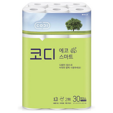 코디 3겹 에코 스마트 롤화장지 22m, 30개입, 1개