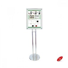 ZP-2922C 포스터스탠드 자석형 A2 크롬도금 진디, 빨강(단)(종)