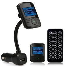 차량용 블루투스 LCD 자동차 키트 MP3 플레이어 FM 송신기 변조기 SD MMC USB 원격 카로 무료 배, 1.A
