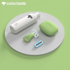 휴대용 미니 면도기 충전식 전동 컬러lamb 세트 여성용 비키니 바디 헤어 제거 2PCS 케어 면도 폼 젤, 옵션02 Shaving Foam Set A
