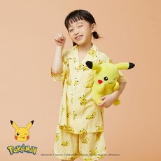 스파오키즈 포켓몬 피카츄 반팔 파자마YELLOW_SPPPE24KU2
