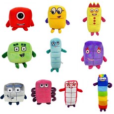 GOYES 넘버블럭스 디지털 블록 뽀글이 인형 어린이 수학 계몽 인형 봉제 인형, 10pcs
