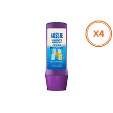 Aussie 오지 3분 미라클 딥 모이스처 트리트먼트 영국산 225ml 900ml 4팩, 4개