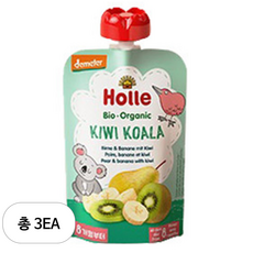 홀레 유기농 이유식 퓨레 키위 코알라, 배 + 바나나 + 키위, 3개, 100g