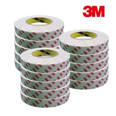 3M 스폰지 양면테이프 흰색 20 mm x 10 m, 15개