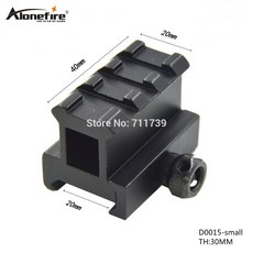 Alonefire D0015-Small 스코프 레일 마운트 3 슬롯 스코프 마운트가있는 하이 프로파일 라이저 마운트 확장 20mm dovetail 상승 마운트 연장