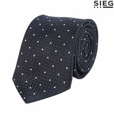SIEG 도트 포인트 네이비 실크타이 PWATH0106