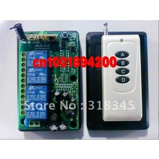 220v4ch (채널) 무선 스위치 rf 무선 원격 제어 시스템 (1 송신기 및 1 수신기) 10a 학습 코드 출력 조절 가능, 1개
