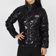 듀베티카 여성 SORA 다이아퀼팅 중량 숏다운 유광 패딩 재킷 블랙