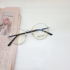동그리 안경 남자 여자 가벼운안경테 실버 MASSTIGE2 9506 51