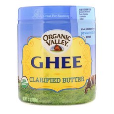 Organic Valley Ghee Clarified Butter 오가닉 밸리 정제 기버터, 368g, 5개