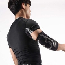 바디바인 팔꿈치 엘보우 2중 테이핑 헬스 보호대 울트라씬- 스몰(S) 23-27cm 한쪽(검정색), 단품
