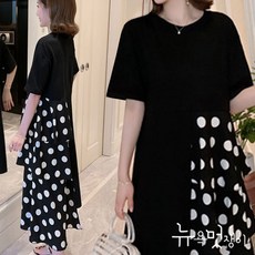 뉴욕멋쟁이 시드닌 하프 러플 도트원피스 여름원피스 반팔원피스