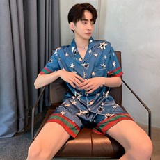 부산금정상점 잠옷 커플파자마 여성 스 반소매 인싸템 핫한 투수영복 홈웨어