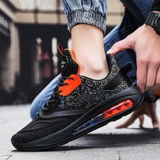 라 지 사이즈 편안 플 라 잉 입체 그 라 데 이 션 쿠션 스니커 즈