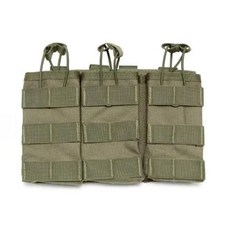 전술 트리플 몰리 탄창 파우치 에어소프트 건 AK 7.62 5.56mm M4 AR 15 소총 매그 백 사냥 액세서리, 없음, 3) 녹색