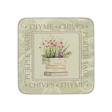 NMT Creative Tops 프리미엄 장식용 코르크 받침 컵 받침 6 개 세트 10.5 x 10.5c [coasters- Topiary] - P06680176FXNSM9, coasters- Topiary