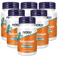 나우푸드 셀레늄 100mcg 100정 6개 세트 Selenium