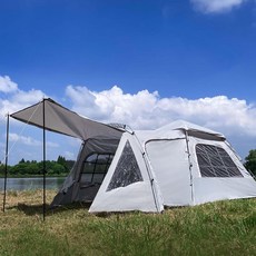 UKGlamping[2023년 신모델]간이 터널 텐트 원터치 텐트 4-6인용 건설 방법이, 1개