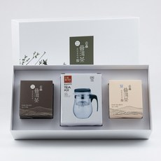 [한차애] 보이산차 티백 티포트 세트(생숙차+숙차+티포트), 1개