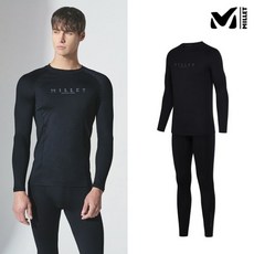 [밀레] 웜 엣지 테크웨어 상하의 2종 블랙 남성 최신상