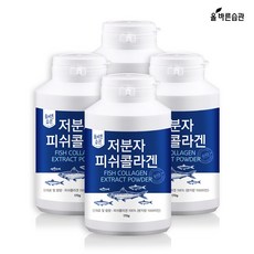 먹는 어류 콜라겐 저분자 피쉬콜라겐 분말 170g 국내산 홈쇼핑 어패류, 4병