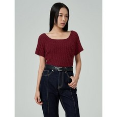 브랜드정품 에잇세컨즈 8SECONDS 스퀘어넥 케이블 풀오버 와인 (113X51DY1Z) 113X51DY1Z 167202