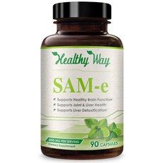 Healthy Way SAM-e - S-Adenosyl Methionine 400mg 9 Healthy Way SAM-e - S-아데노실 메티오닌 400mg 90 캡슐 Non, 1개, 90정