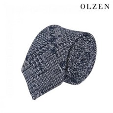 [하프클럽/OLZEN]기하학 패턴 실크 혼방 넥타이ZAW5AT1303