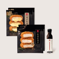 [사보텐] 오리지널 돈카츠 2종 세트 4팩 (등심 2팩 치즈 2팩) + 돈카츠소스1, 220g, 4개