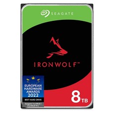 Seagate IronWolf 8TB NAS 내장 하드 드라이브 HDD - 3.5인치 SATA 6Gb/s 7200 RPM 256MB 캐시 RAID 네트워크 연결 스지용 불만 제로 - ironwolf8tb