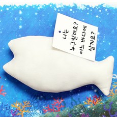 [칼라노리] 16cm 물고기 인형/ 색칠하는 인형/ 색칠인형/ 색칠봉제인형/무지인형 - diy아기인형