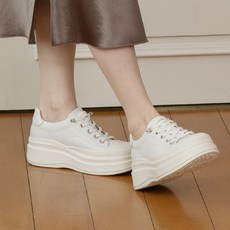 엘리자베스스튜어트 소가죽 키높이 밴딩 스니커즈(EBAL237507)